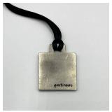 Gastineau Studio Hand Crafted Square Pewter Pendant Necklace