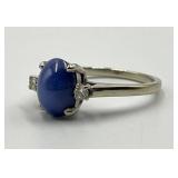 J.B. Hudson 14k Blue Star Sapphire Cabochon Ring