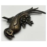 Mexican 925 Silver Bird Brooch