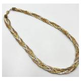 Braided Tri-Tone Necklace