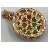 Color Change Diaspore Pendant with Halo Setting