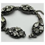 Vintage Kramer Crystal Link Bracelet 7.25 Inch Needs Repair