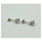 Pair of 14k Diamond Stud Earrings
