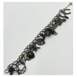 Vintage Western Charm Bracelet with Assorted Charms
