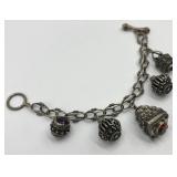 Antique Etruscan Revival Charm Bracelet