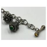 Antique Etruscan Revival Charm Bracelet