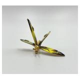 Enamel Dragonfly Brooch Pin with Moveable Wings