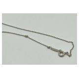 Tiffany & Co. 14K Peridot Pendant Necklace with 925 Silver Chain