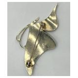 Bijoux Enamel Butterfly Pin Brooch with Rhinestones