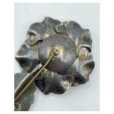 Georg Jensen Sterling Silver Flower Brooch Pin