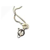 Sterling Silver Necklace - 18-inch Chain with Blue Gemstone & Spirit Disc Charm