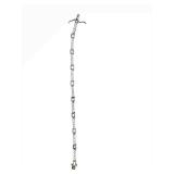 Sterling Silver Bracelet 7 in - 925 Hallmark - Stone-Set Link Chain