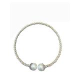 Sparkle Sterling Silver Cultured Freshwater Pearl Bracelet - 7 in, 8.5-9mm
