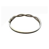 Twist Knot Bangle Bracelet - Hinged Clasp, Metal