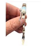 Twist Knot Bangle Bracelet - Hinged Clasp, Metal