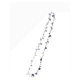 Sterling Silver Amethyst & Pearl Necklace - 23 inches
