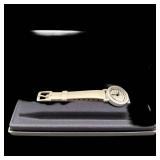 White Quartz Watch - Grid Dial, Ivory/Cream Strap, Japan Movement