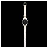 White Quartz Watch - Grid Dial, Ivory/Cream Strap, Japan Movement