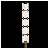 Delilah 7-Inch Mosaic Square Bracelet with Orange Dots on Navy