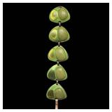 Five Green Heart Bracelet-Shaped Sections