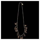 Brass-Tone Kitchenware Charm Necklace - 24-inch Length