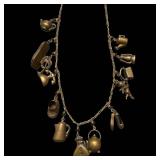 Brass-Tone Kitchenware Charm Necklace - 24-inch Length