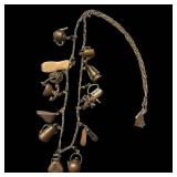 Brass-Tone Kitchenware Charm Necklace - 24-inch Length