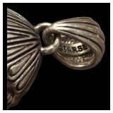 Barse Thai 925 Sterling Silver Pendant - Hammered Teardrop with Ornate Cap