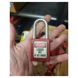 Large Lot of Electrical Lockout Tagout Devices with Tags and Padlock