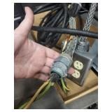 Lot of 3 Industrial Power Outlet Boxes with Cables and Plugs