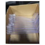 Set of 9 Plastic Storage Bins with Removable Clear Lids