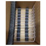 Set of 12 Blue Plastic Storage Bins with Lids