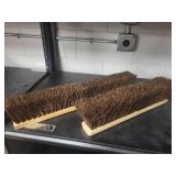Lot of Push Brooms and Angle Brooms with Handles