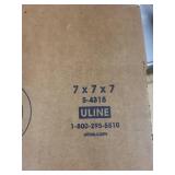 Bundle of 4x4x4 and 7x7x7 Uline Corrugated Shipping Boxes