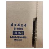 Assorted ULINE Corrugated Cardboard Boxes in 4 Sizes