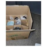 Set of 8 Silver Overlay Highball Glasses with 8 Silver Roman Motif Coasters