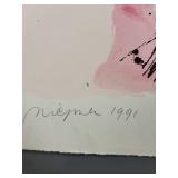 1991 Signed Limited Edition Nude Art Print by Nic Jonk