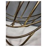 Vintage Brass Swan Shaped Magazine Rack