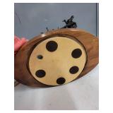 Bronze Elk Sculpture by Moreland on Wood Base