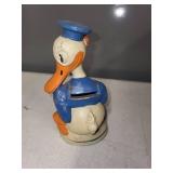Vintage Donald Duck Type Sailor Coin Bank Cast Iron 6 Inch Figurine