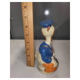 Vintage Donald Duck Type Sailor Coin Bank Cast Iron 6 Inch Figurine
