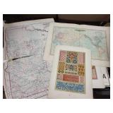 Collection of Vintage Maps, Posters, and Art Prints