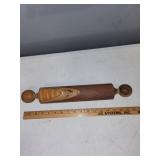Vintage Wooden Rolling Pin with Unique Grain Pattern
