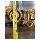 Ornate Gold Gilt Wood Wall Mirror with Decorative Frame, 47x36 Inches