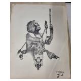 Collection of 3 Native American Art Prints Signed by Artists