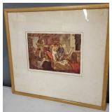 Framed Dean Cornwell Print Beaumont and St. Martin