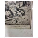 Framed Print by Ho Trachtenberger Depicting Moose and Bison