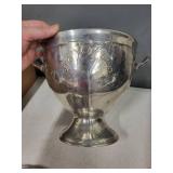 Antique Arts and Crafts WMF Silver Plated Covered Sugar Bowl with Handles