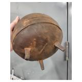 Vintage Wagner Ware Aluminum Roaster and Cast Iron Cauldron with Wooden Masher