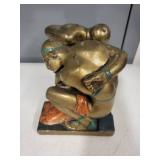 Pair of Art Deco Style Bronze-Finish Bookends with Figure Motif